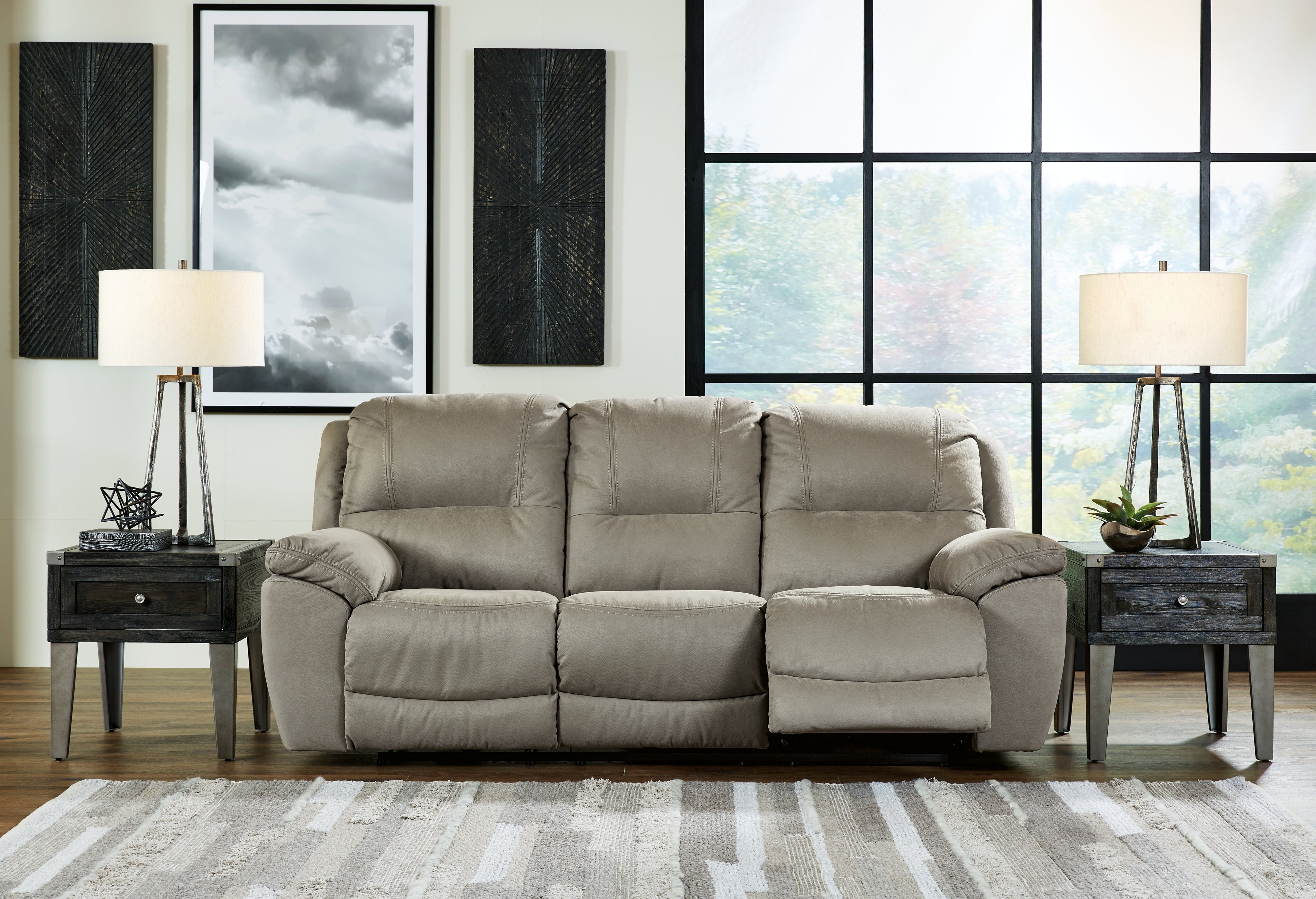 Diamond Furniture - Ashley Furniture - Next-Gen Gaucho Living Room - Reclining Sofa / Putty - 5420388