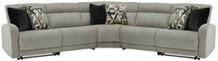 Diamond Furniture - Ashley Furniture - Colleyville 5-Piece Power Reclining Sectional - 5-Piece Power Reclining Sectional / Stone - 54405S6