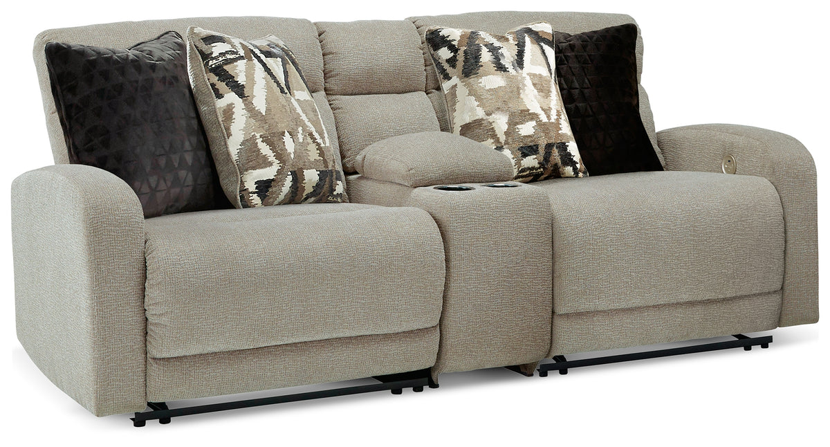 Diamond Furniture - Ashley Furniture - Colleyville 3-Piece Power Reclining Sectional - 3-Piece Power Reclining Sectional / Stone - 54405S1