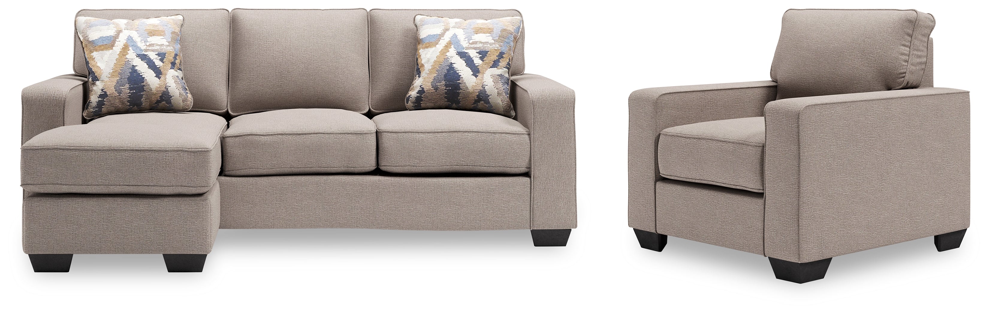 Diamond Furniture - Ashley Furniture - Greaves Sofa Chaise and Chair - Sofa Chaise and Chair - 55104U1