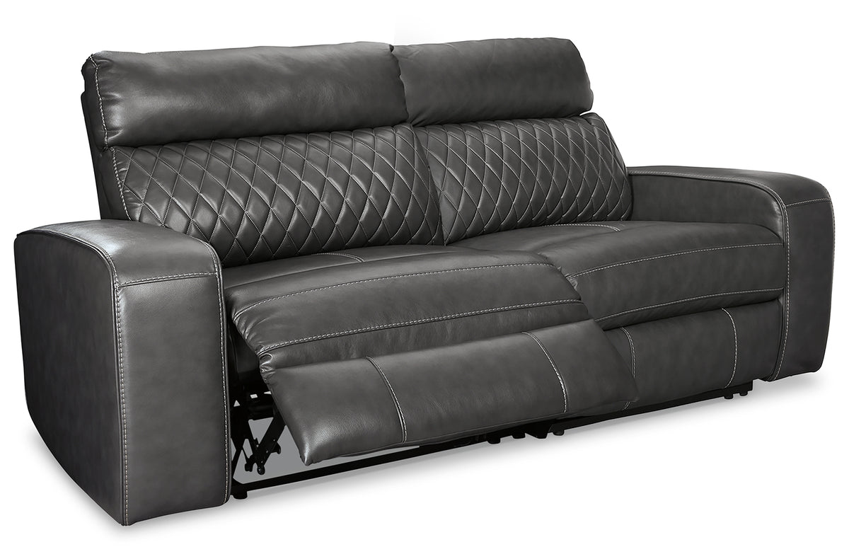 Diamond Furniture - Ashley Furniture - Samperstone 2-Piece Power Reclining Sectional Loveseat - 2-Piece Power Reclining Sectional Loveseat / Gray - 55203S5
