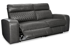 Diamond Furniture - Ashley Furniture - Samperstone 2-Piece Power Reclining Sectional Loveseat - 2-Piece Power Reclining Sectional Loveseat / Gray - 55203S5