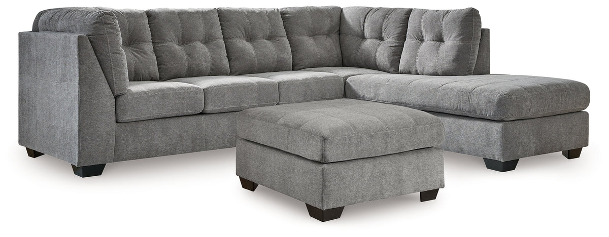 Diamond Furniture - Ashley Furniture - Marleton 2-Piece Sectional and Ottoman - 2-Piece Sectional and Ottoman - 55305U1