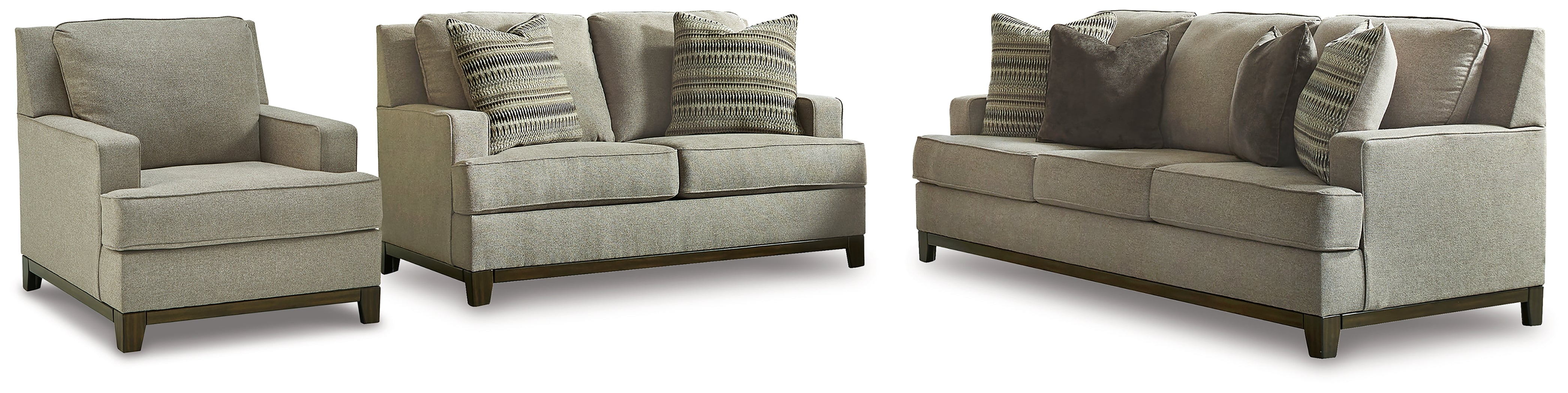 Diamond Furniture - Ashley Furniture - Kaywood Sofa - Sofa, Loveseat and Chair / Granite - 56303U3