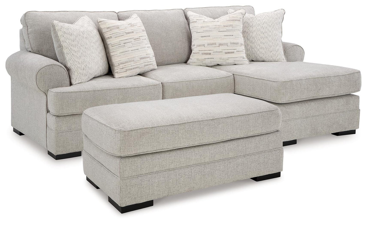 Diamond Furniture - Ashley Furniture - Eastonbridge Sofa Chaise and Ottoman - Sofa Chaise and Ottoman - 56603U4