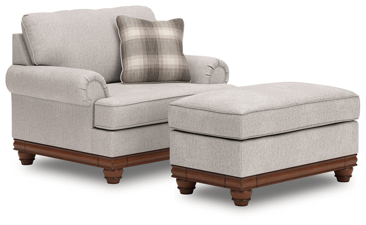 Diamond Furniture - Ashley Furniture - Clearbrooke Oversized Chair and Ottoman - Oversized Chair and Ottoman - PC56803U4