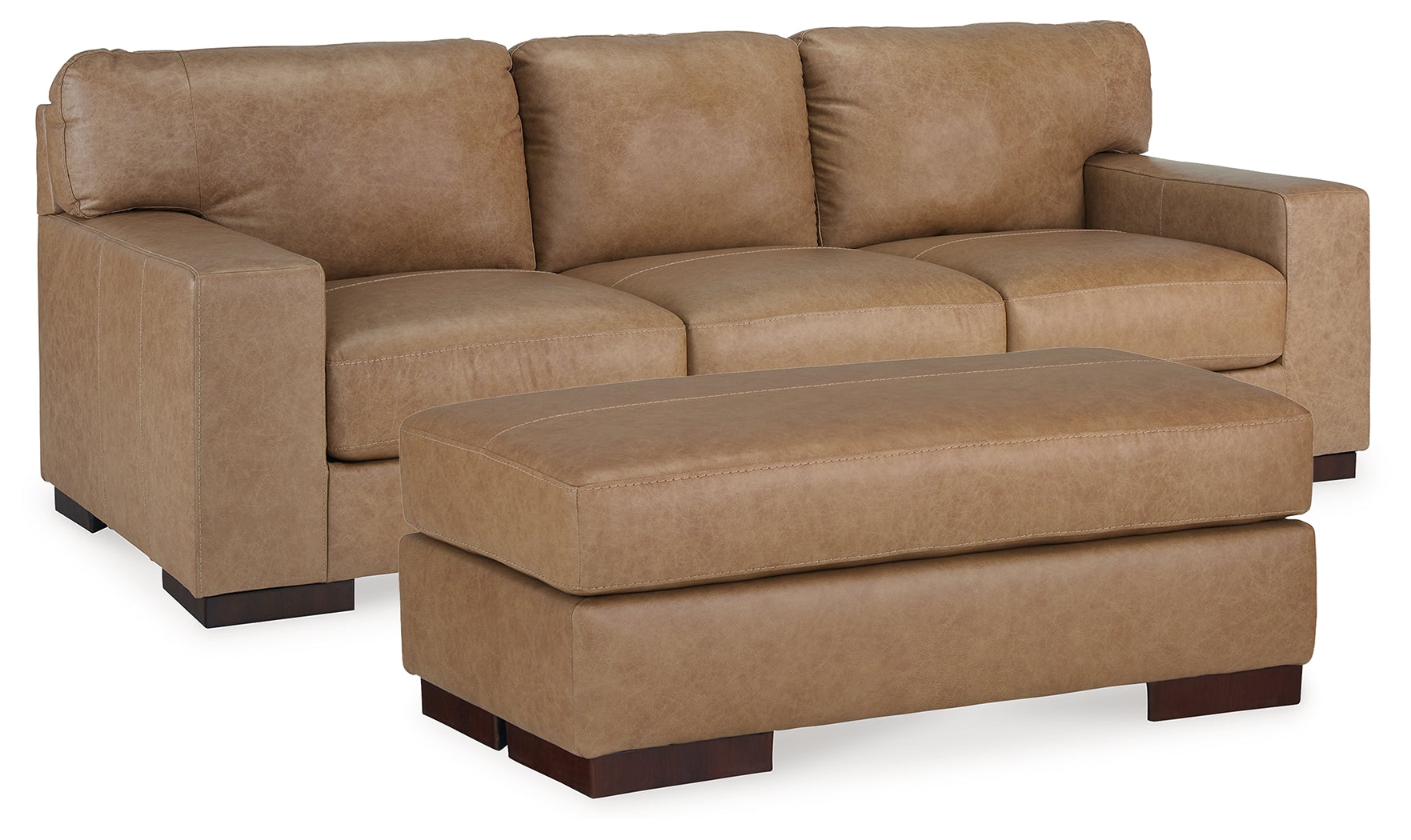 Diamond Furniture - Ashley Furniture - Lombardia Sofa and Ottoman - Sofa and Ottoman - 57302U5