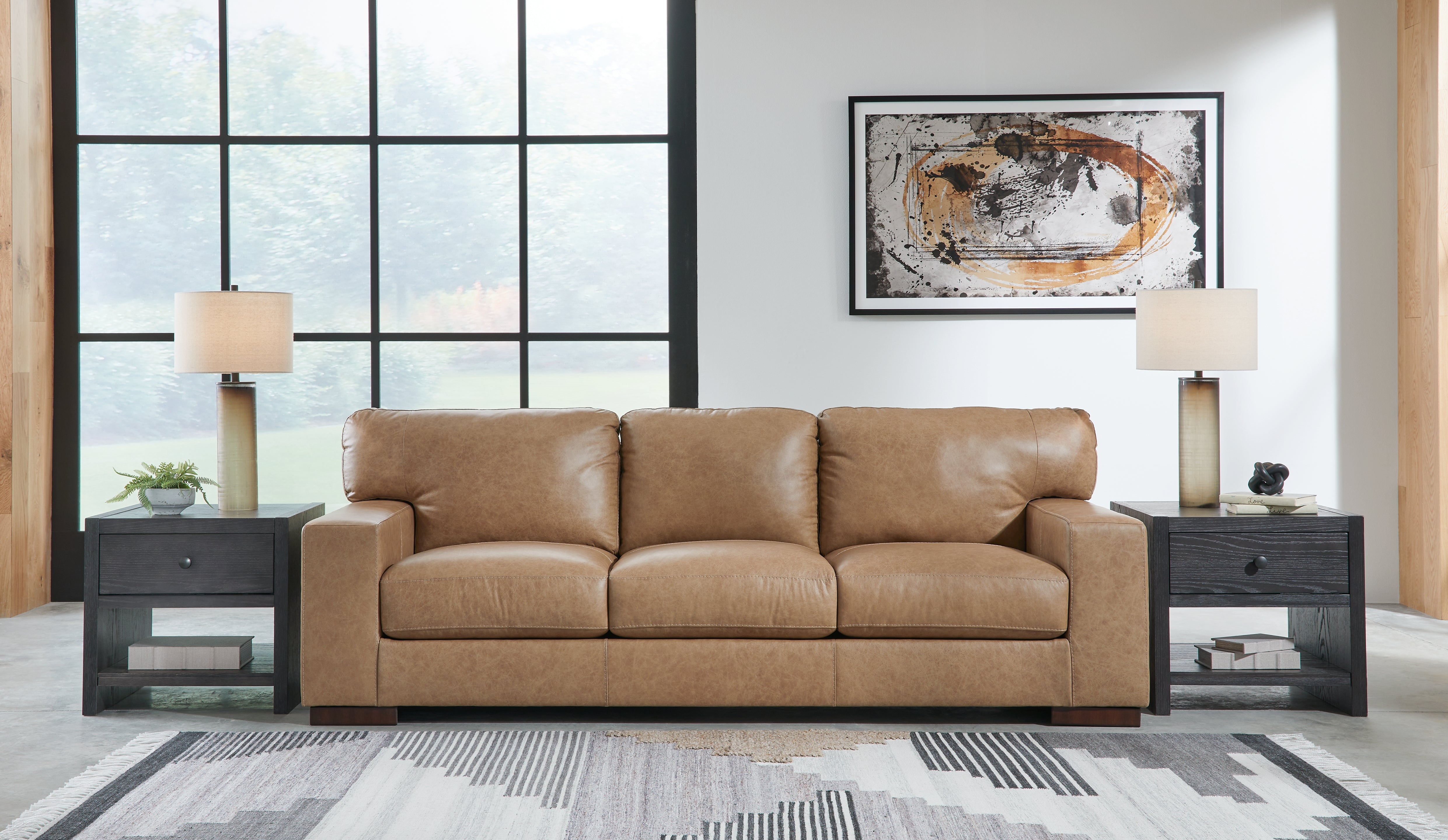 Diamond Furniture - Ashley Furniture - Lombardia Living Room - Sofa / Tumbleweed - 5730238