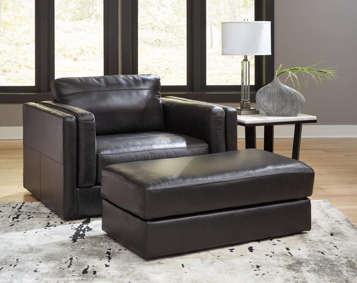 Diamond Furniture - Ashley Furniture - Amiata Oversized Chair and Ottoman - Oversized Chair and Ottoman - 57405U3