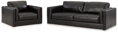 Diamond Furniture - Ashley Furniture - Amiata Sofa and Oversized Chair - Sofa and Oversized Chair - 57405U2