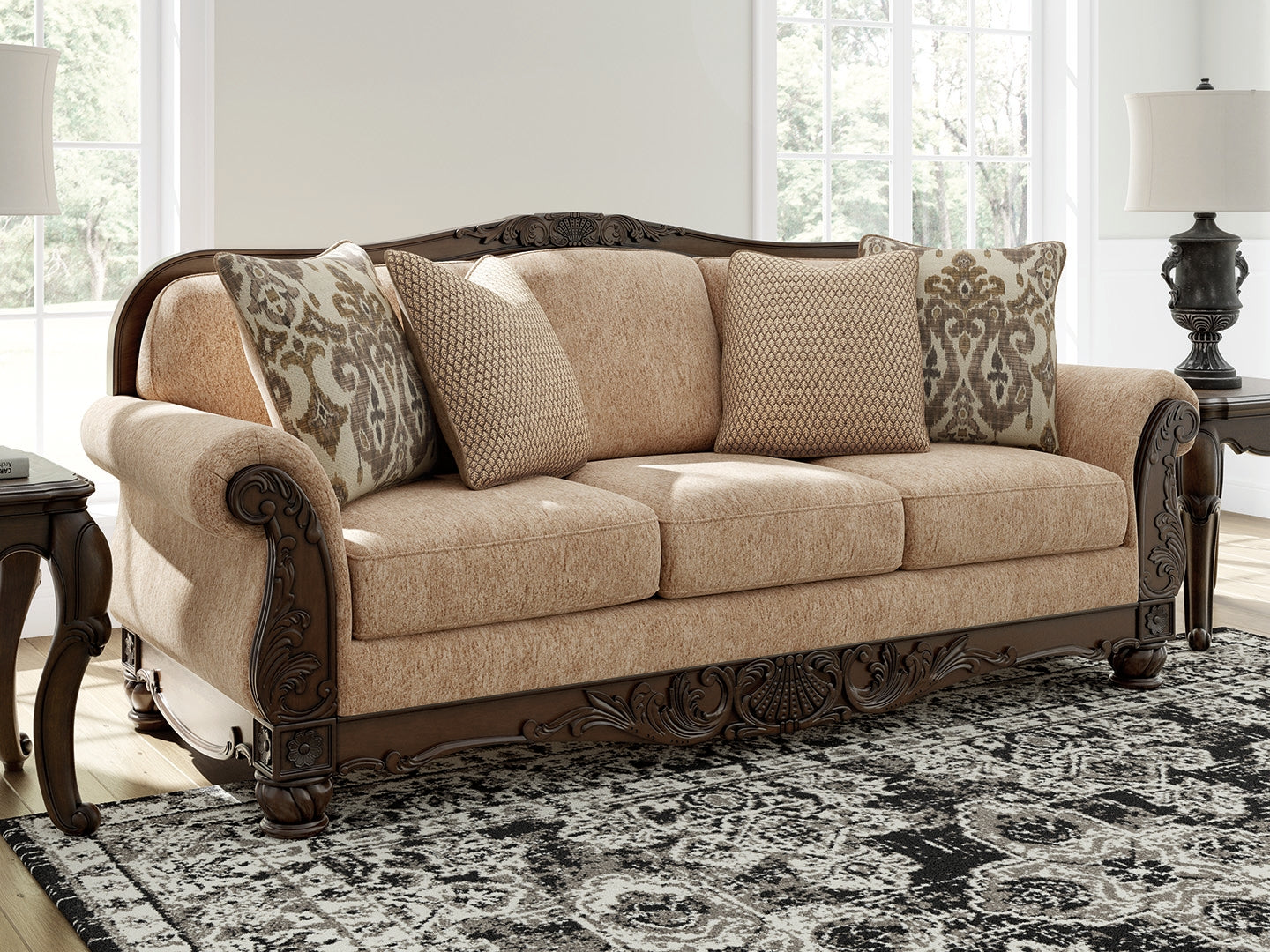 Diamond Furniture - Ashley Furniture - Chelsworth Living Room - Sofa / Golden - PC5790538