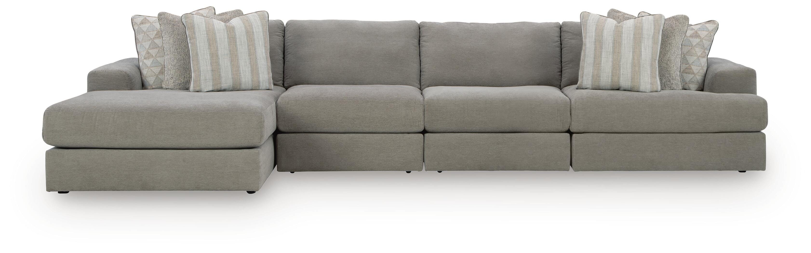 Diamond Furniture - Ashley Furniture - Avaliyah 4-Piece Sectional with Chaise - RAF 4-Piece Sectional with Chaise - 58103S15