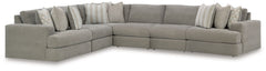 Diamond Furniture - Ashley Furniture - Avaliyah 6-Piece Sectional - RAF 6-Piece Sectional / Ash - 58103S7
