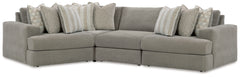 Diamond Furniture - Ashley Furniture - Avaliyah 4-Piece Sectional - RAF 4-Piece Sectional / Ash - 58103S5