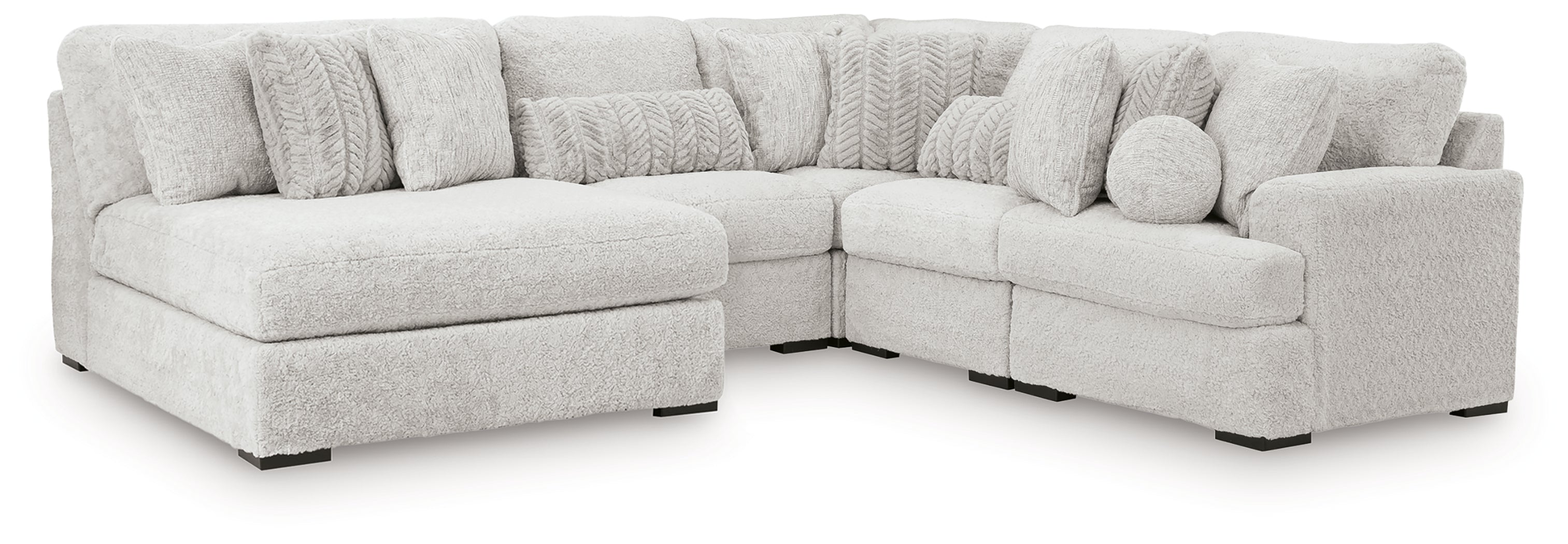 Diamond Furniture - Ashley Furniture - Cuddle Plush 5-Piece Sectional with Chaise - 5-Piece Sectional with Chaise - PC59106S11