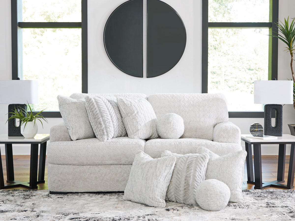 Diamond Furniture - Ashley Furniture - Cuddle Plush Sectional - RAF 10-Piece Sectional / Arctic - PC59106S10