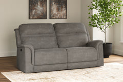 Diamond Furniture - Ashley Furniture - Next-Gen DuraPella Power Reclining Sofa - 2 Seat PWR REC Sofa ADJ HDREST / Slate - 5930147