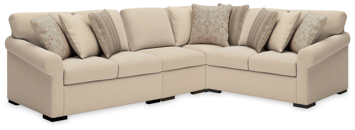 Diamond Furniture - Ashley Furniture - LadyMae 4-Piece Sectional - 4-Piece Sectional - 59404S9