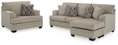 Diamond Furniture - Ashley Furniture - Stonemeade Sofa Chaise and Oversized Chair - Sofa Chaise and Oversized Chair - 59504U6