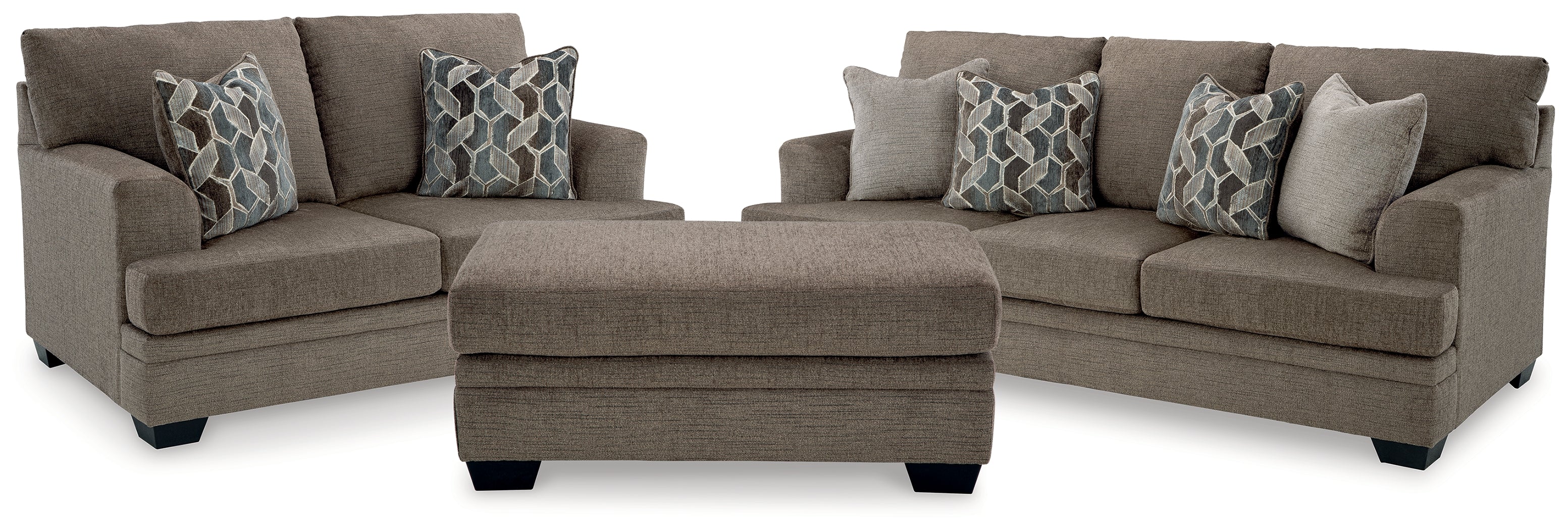 Diamond Furniture - Ashley Furniture - Stonemeade Sofa - Sofa, Loveseat and Ottoman / Nutmeg - 59505U10