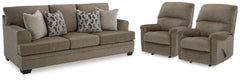 Diamond Furniture - Ashley Furniture - Stonemeade Sofa and 2 Recliners - Sofa and 2 Recliners / Nutmeg - 59505U12