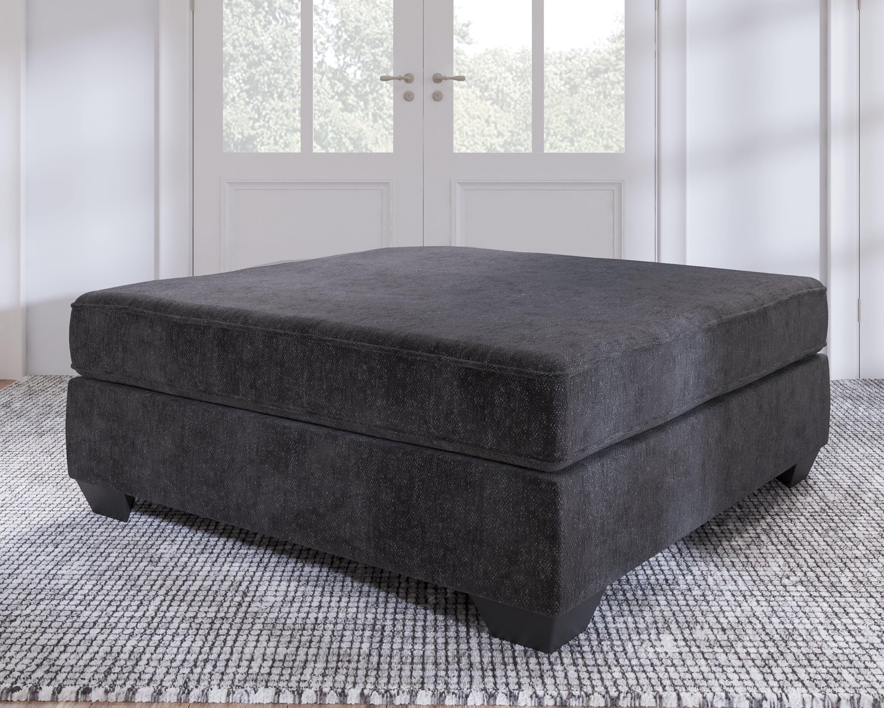 Diamond Furniture - Ashley Furniture - Lavernett Living Room - Oversized Accent Ottoman / Charcoal - 5960308