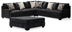 Diamond Furniture - Ashley Furniture - Lavernett 3-Piece Sectional and Oversized Ottoman - 3-Piece Sectional and Oversized Ottoman - 59603U3