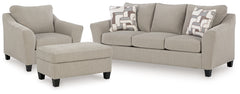 Diamond Furniture - Ashley Furniture - Willarae Sofa, Oversized Chair and Ottoman - Sofa, Oversized Chair and Ottoman - 59803U2