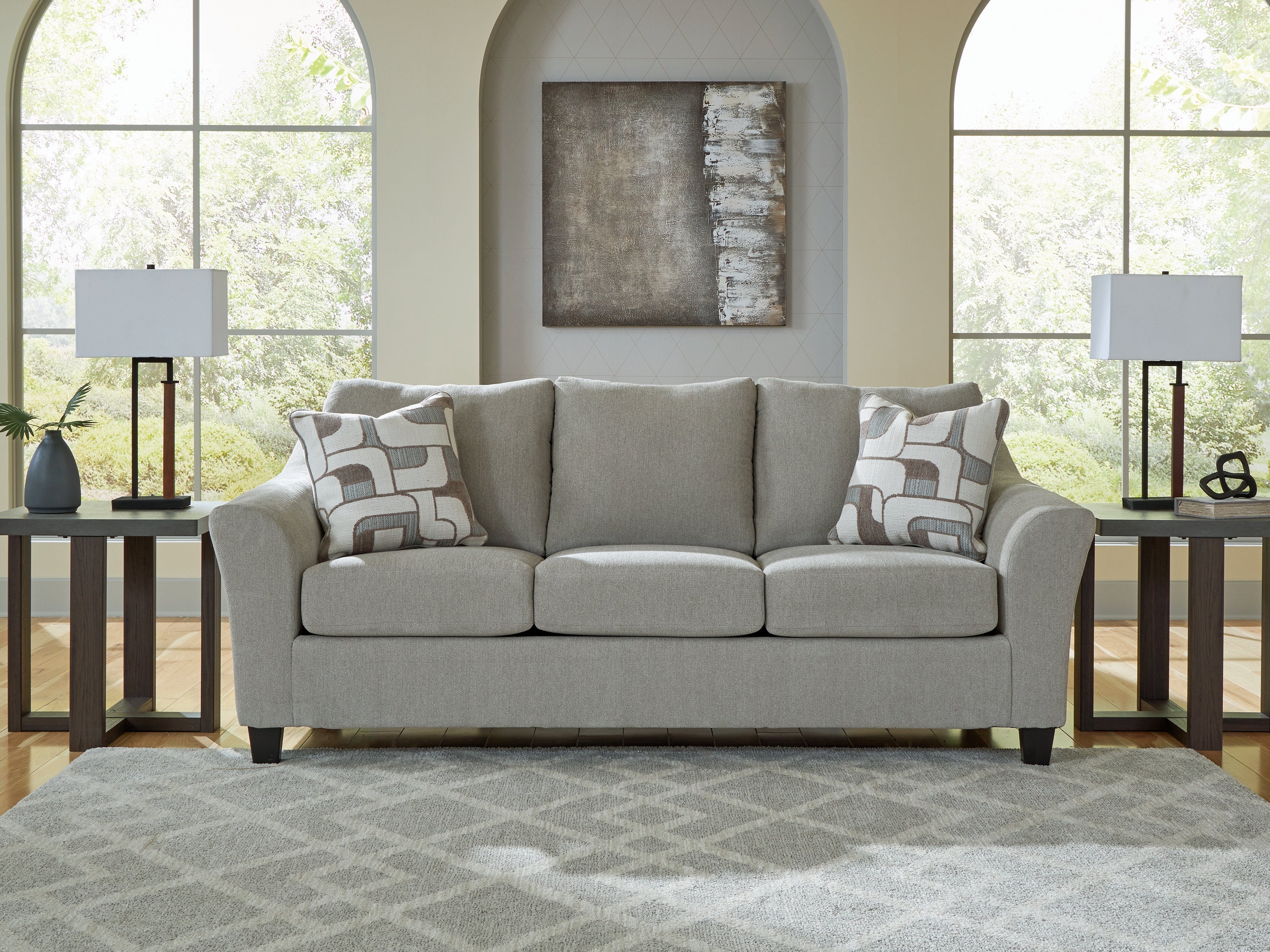 Diamond Furniture - Ashley Furniture - Willarae Living Room - Sofa / Taupe - 5980338
