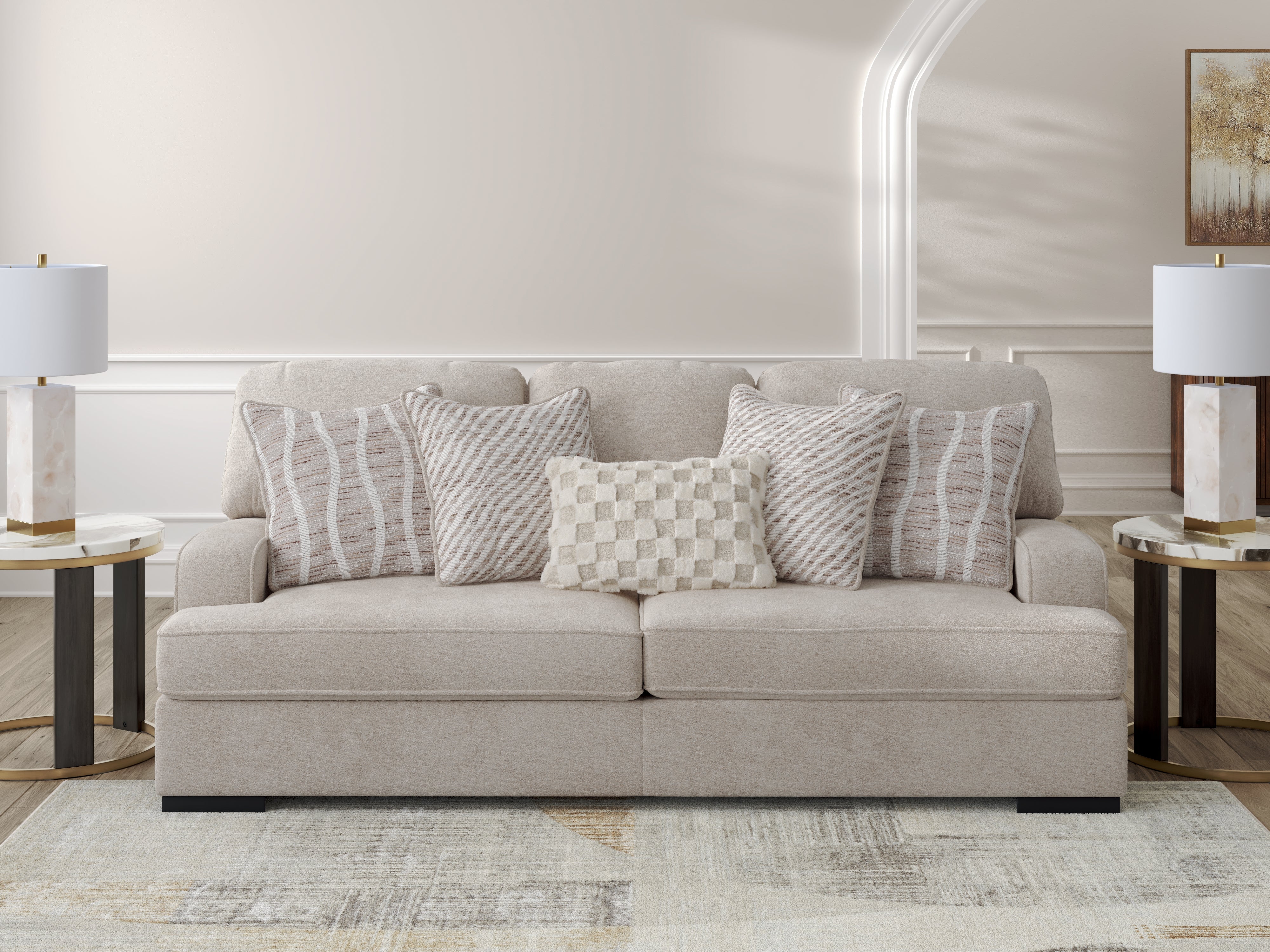 Diamond Furniture - Ashley Furniture - High Profile Sofa - Sofa - 5990238