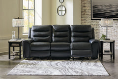 Diamond Furniture - Ashley Furniture - Warlin Living Room - PWR REC Loveseat/CON/ADJ HDRST / Black - 6110518