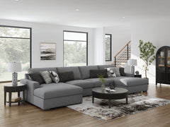 Diamond Furniture - Ashley Furniture - Bealton 4-Piece Sectional with Double Chaise - RAF 4-Piece Sectional with Double Chaise - 61305S9