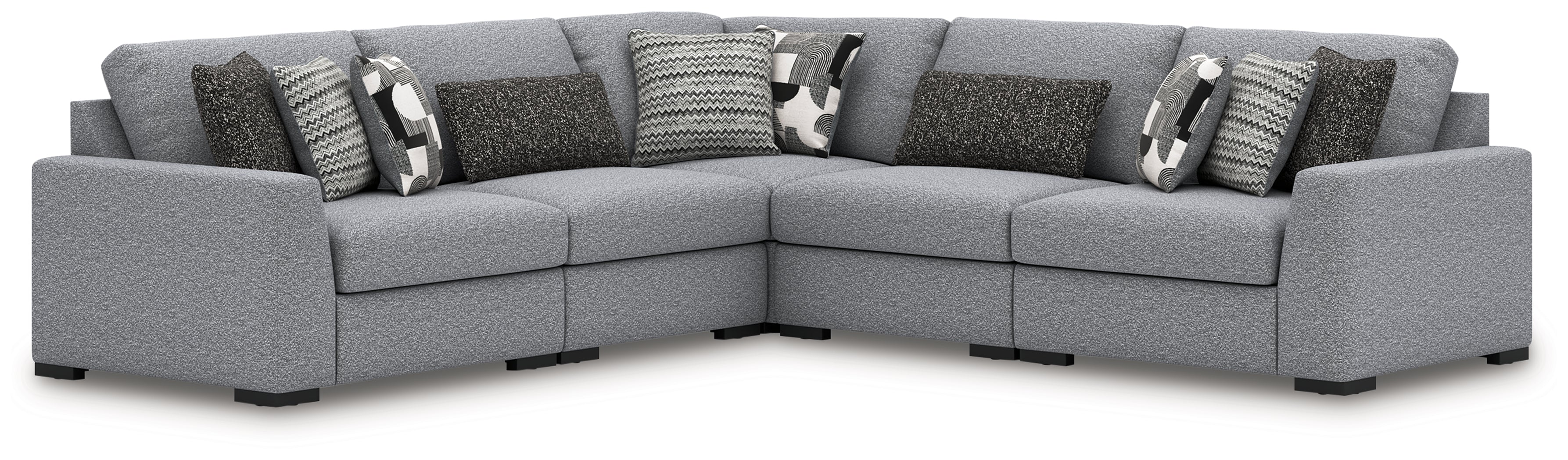 Diamond Furniture - Ashley Furniture - Bealton Sectional - RAF 5-Piece Sectional / Salt and Pepper - 61305S6
