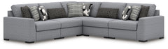 Diamond Furniture - Ashley Furniture - Bealton Sectional - RAF 5-Piece Sectional / Salt and Pepper - 61305S6