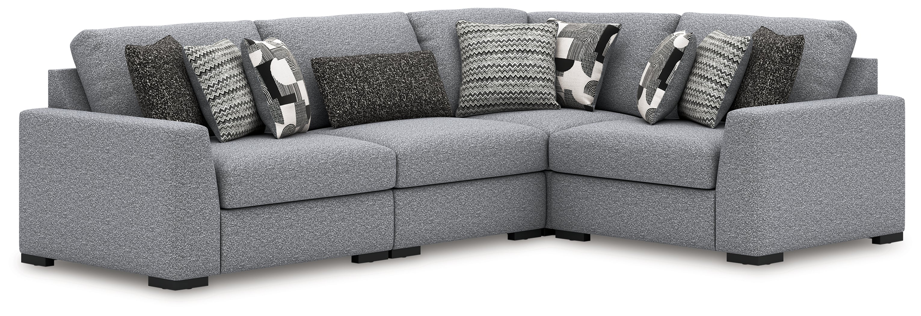 Diamond Furniture - Ashley Furniture - Bealton Sectional - RAF 4-Piece Sectional / Salt and Pepper - 61305S5