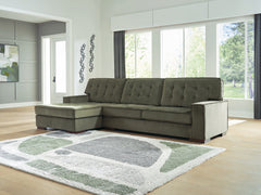 Diamond Furniture - Ashley Furniture - Caspian-Town Sectional - LAF 2-Piece Sectional with Chaise / Olive - PC61702S2