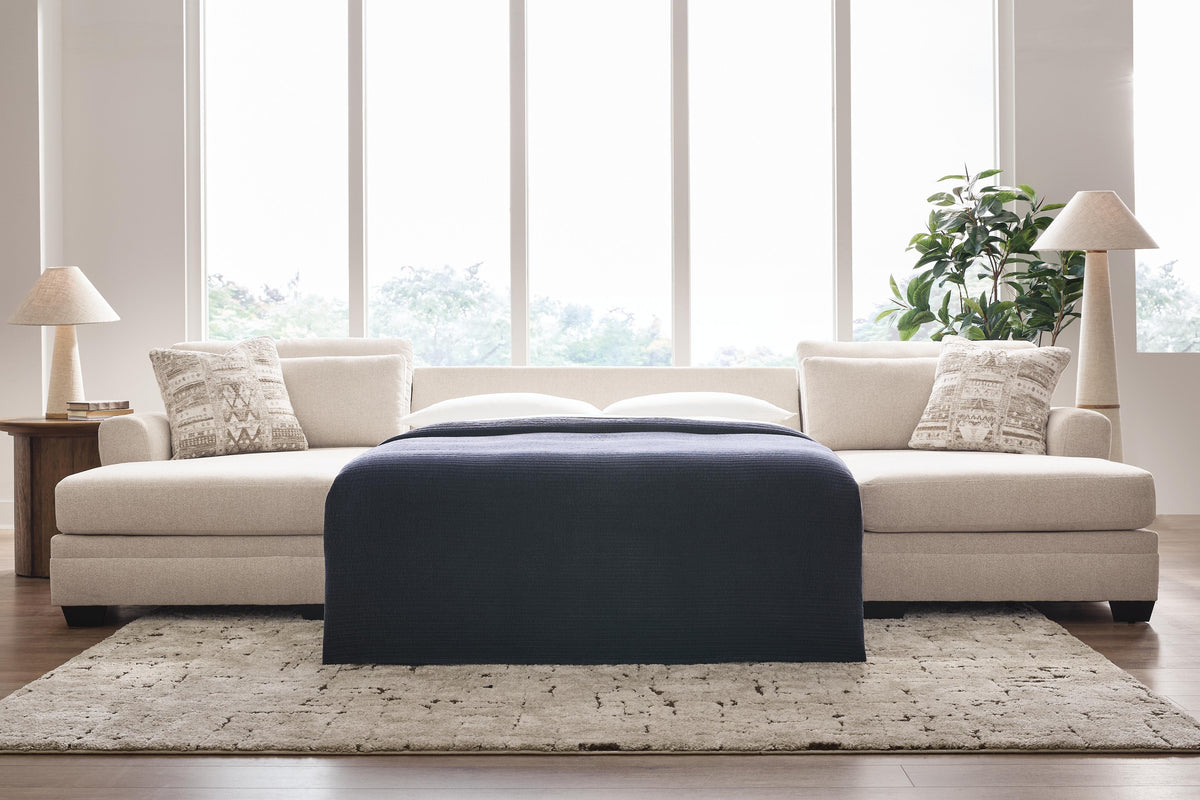 Diamond Furniture - Ashley Furniture - Mandi Point 3-Piece Double Chaise Sleeper Sectional - RAF 3-Piece Double Chaise Sleeper Sectional - 62606S17