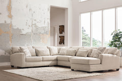 Diamond Furniture - Ashley Furniture - Mandi Point 4-Piece Sectional with Chaise - RAF 4-Piece Sectional with Chaise - 62606S2