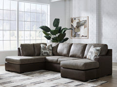 Diamond Furniture - Ashley Furniture - Castille Way 2-Piece Sectional with Chaise - RAF 2-Piece Sectional with Chaise / Fossil - PC62703S1