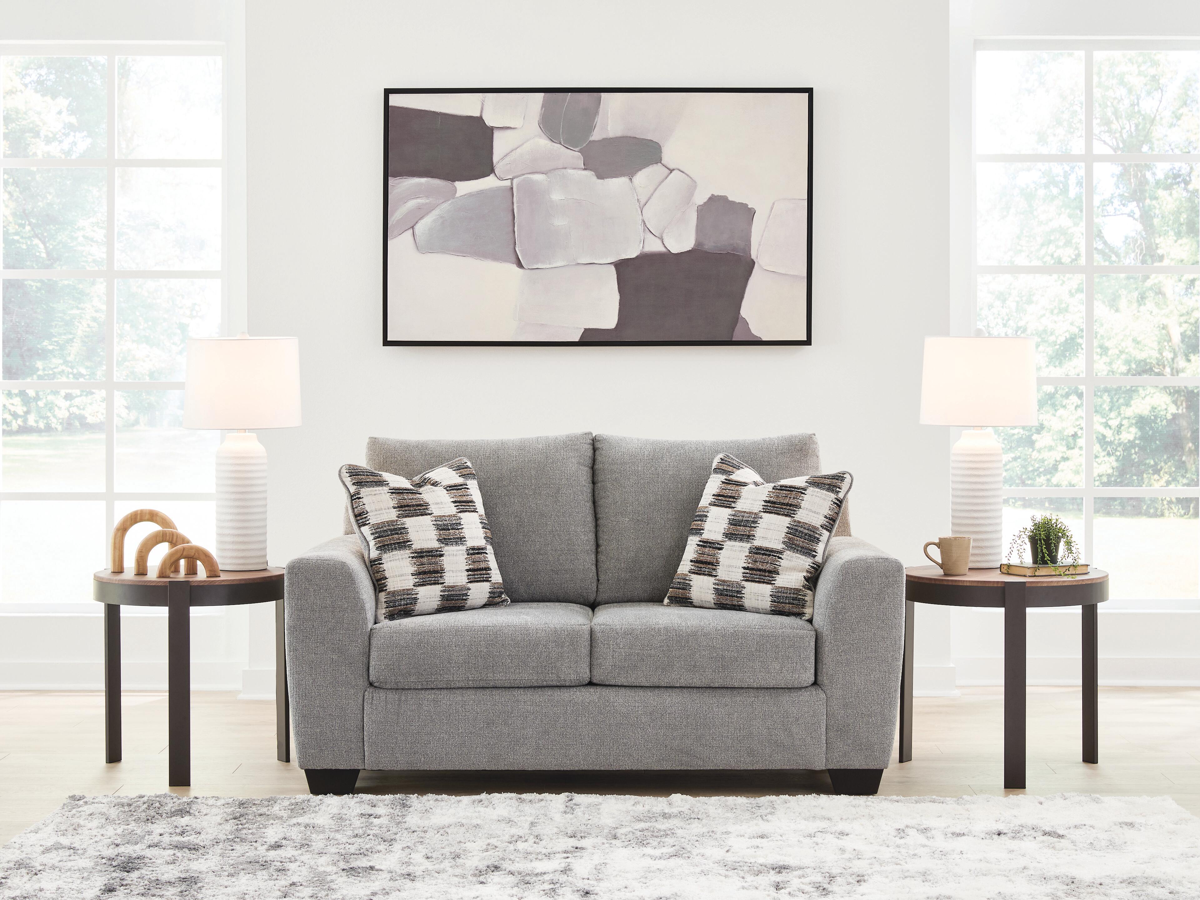 Diamond Furniture - Ashley Furniture - Loreo Loveseat - Loveseat / Flint - 6310335