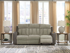 Diamond Furniture - Ashley Furniture - WhipLash Living Room - PWR REC Loveseat/CON/ADJ HDRST / Sisal - PC6320418