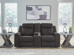 Diamond Furniture - Ashley Furniture - Brysonview Reclining Loveseat with Console - DBL Rec Loveseat w/Console - 6360594