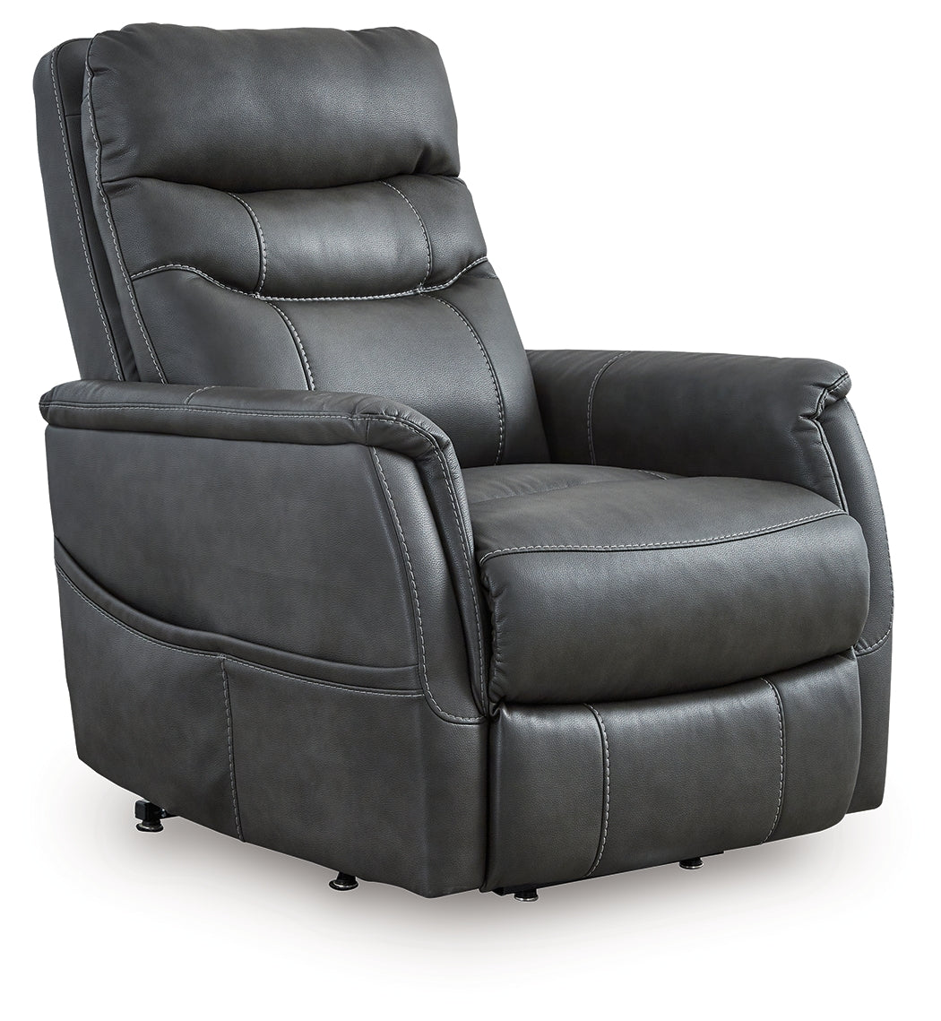 Diamond Furniture - Ashley Furniture - Strawbill Living Room - Power Lift Recliner / Sapphire - 6391012