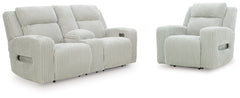 Diamond Furniture - Ashley Furniture - Forest Lake Power Reclining Loveseat and Power Recliner - Power Reclining Loveseat and Power Recliner - PC64203U1