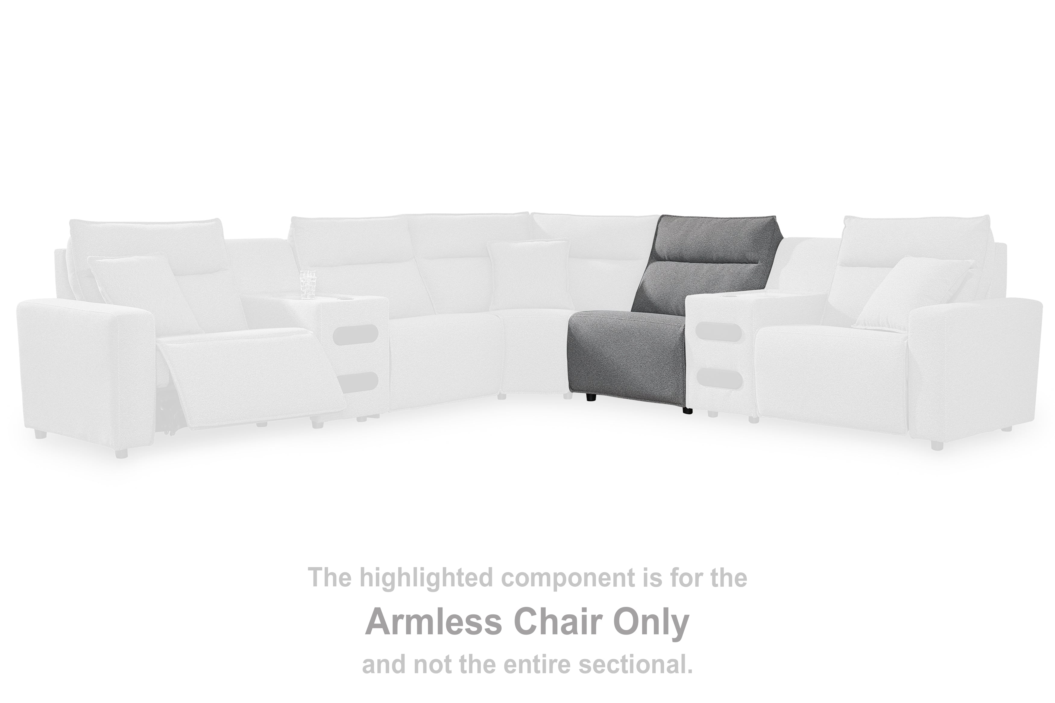 Diamond Furniture - Ashley Furniture - ModMax II Sectional - Armless Chair / Salt and Pepper - 6590646