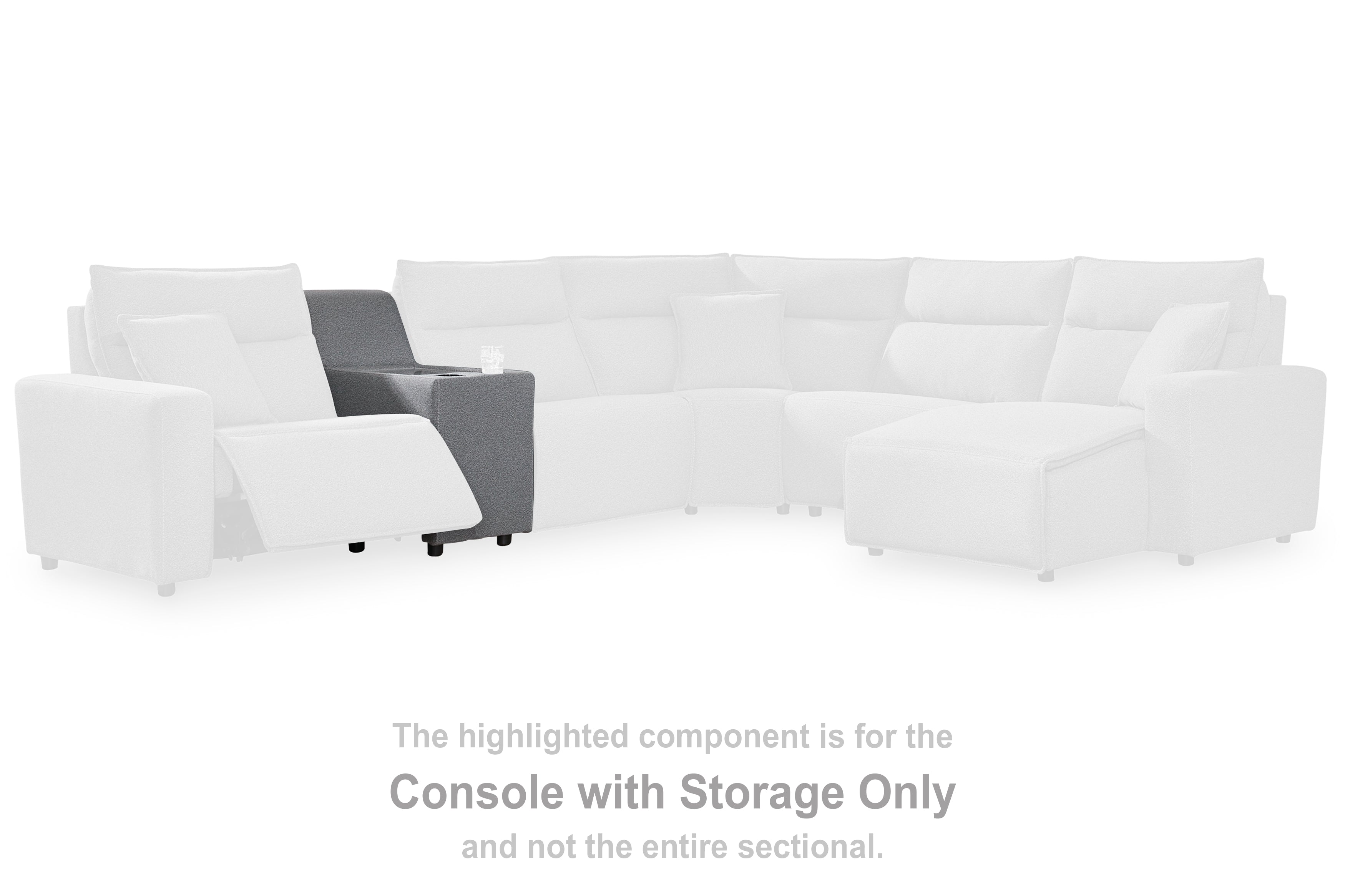 Diamond Furniture - Ashley Furniture - ModMax II Sectional - Console / Salt and Pepper - 6590657