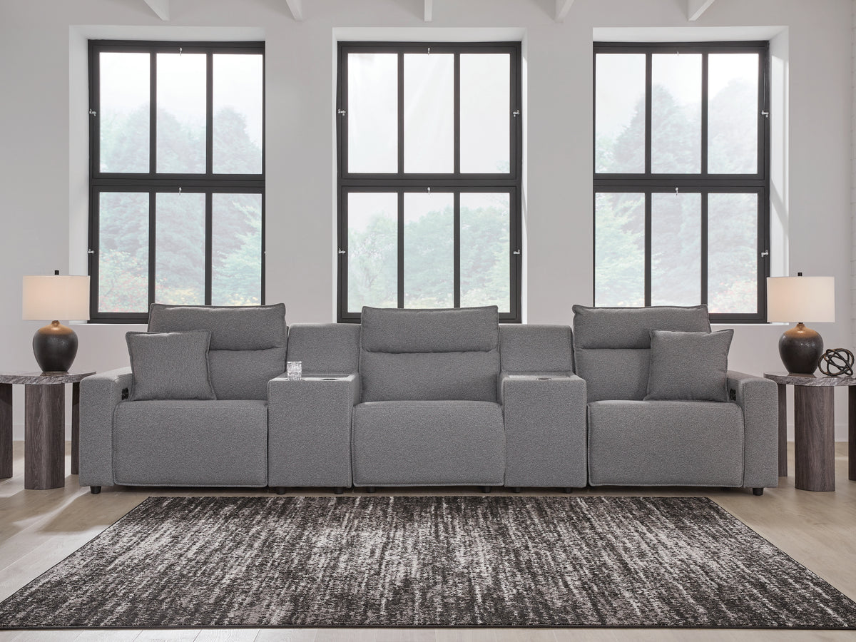 Diamond Furniture - Ashley Furniture - Modmax II 5-Piece Power Reclining Sectional with Consoles - 5-Piece Power Reclining Sectional with Consoles - 65906S14