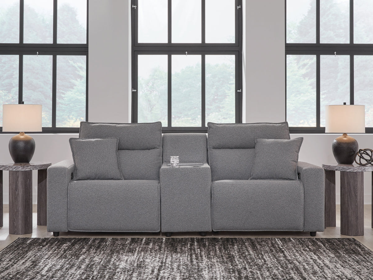 Diamond Furniture - Ashley Furniture - Modmax II 3-Piece Power Reclining Sectional with Console - 3-Piece Power Reclining Sectional with Console - 65906S3