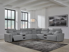 Diamond Furniture - Ashley Furniture - ModMax II 7-Piece Power Reclining Sectional with Audio Consoles - 7-Piece Power Reclining Sectional with Audio Consoles - 65906S9