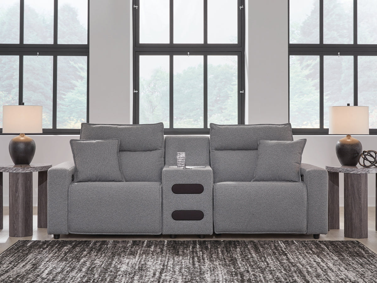 Diamond Furniture - Ashley Furniture - Modmax II 3-Piece Power Reclining Sectional with Audio Console - 3-Piece Power Reclining Sectional with Audio Console - 65906S2
